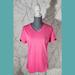 Adidas Tops | Adidas Pink Techfit Fitted V-Neck Tee | Color: Black/Pink | Size: L