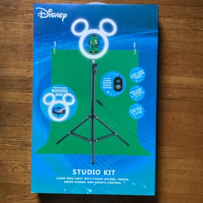 Disney Office | Disney Mickey Studio Photo And Video Creators Kit With Led Ring Light Kit, Nib | Color: Black | Size: Os