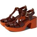 Free People Shoes | Free People Pacific Platform Fishermen Heel Sandal Luggage Size 39 Nwt | Color: Brown/Orange | Size: 9