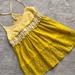 Free People Tops | Free People Vintage Y2k Flowy Lace Babydoll Ribbed Camisole Top Yellow Small | Color: White/Yellow | Size: S