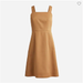 J. Crew Dresses | J. Crew Petite Gramercy Twill Squareneck Dress 0 Nwt Light Cappuccino | Color: Brown | Size: 0p