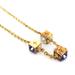 Louis Vuitton Jewelry | Louis Vuitton Necklace Collier Gamble Metal/Rhinestone Gold/Purple Unisex | Color: Black | Size: Os