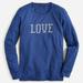 J. Crew Tops | J.Crew Nwt Embroidered Love T-Shirt Size M | Color: Blue | Size: M