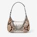 Michael Kors Bags | Michael Kors Piper Small Two-Tone Snake Embossed Leather Shoulder Bag Mk | Color: Cream/Silver | Size: Os