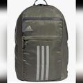 Adidas Bags | Adidas League Three Stripe Backpack, Legacy Green/Onix Grey/Grey Two | Color: Gray/Green | Size: Os