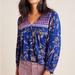 Anthropologie Tops | Anthropologie Indigo Floral Peasant Top | Color: Red | Size: M