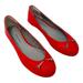 Anthropologie Shoes | Anthropologie Pilcro Paris Eiffel Tower Red Ballet Flats 6 France Round | Color: Red | Size: 6