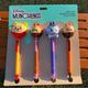 Disney Office | Disney Parks Munchlings Set Of 4 Pens | Color: Purple/Tan | Size: Os