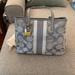 Coach Bags | Coach Hampton Signature Stripe Medium Tote Bag In Gray, New Without Tags | Color: Gray | Size: Os