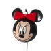 Disney Holiday | Disney Minnie Mouse Glass Ball Ornament Red Bow | Color: Black/Red | Size: Os
