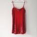 Free People Dresses | Free People Time To Shine Red Sequin Spaghetti Strap Bodycon Mini Slip Dress, M | Color: Red | Size: M