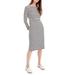 J. Crew Dresses | J Crew Stripe Long Sleeve Cotton Dress Size 4 | Color: Black/White | Size: 4