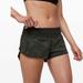 Lululemon Athletica Shorts | 10 Lululemon Speed Up Camo Army Shorts 2.5” Inseam Swift Material Lined Running | Color: Black/Green | Size: 10