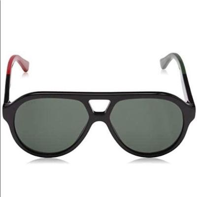 Gucci Accessories | Authentic- Gucci New Gucci Gg0159s 003 Black Aviator Gucci Sunglasses | Color: Green/Red | Size: Os