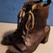 Free People Shoes | Free People Sandals Womens 7.5 Leather Lace Up Block Heel Open Toe 38 | Color: Brown | Size: 7.5