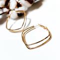 Anthropologie Jewelry | Gold Hoop Earrings N140 | Color: Gold | Size: Os