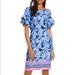 Lilly Pulitzer Dresses | Lilly Pulitzer Dianna Ruffle Sleeve Dress Sz Xxs | Color: Blue/Pink | Size: Xxs