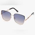 Jessica Simpson Accessories | Jessica Simpson J6101 Metal Brown & Gold Cat Eye 100% Uv Protection Sunglasses | Color: Brown/Gold/Tan | Size: Os