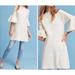 Anthropologie Dresses | Anthropologie Moth Chester Shift Sweater Tunic Bell Sleeve Of White Color Sz M | Color: White | Size: M