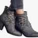 Free People Shoes | Free People Carrera Grey Woven Leather Ankle Boots 38 (7½Us) | Color: Gray | Size: 7.5