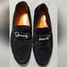 Gucci Shoes | Gucci Loafers Suede Italy Super Cute | Color: Black/Silver | Size: 8.5