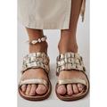 Free People Shoes | Free People Woven River Slip-On Sandals Size 38. Sh2 | Color: Gold | Size: Various