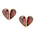 Kate Spade Jewelry | Kate Spade Red Rock Solid Crystal Heart Stud Earrings | Color: Gold/Red | Size: Os