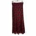 Lularoe Skirts | Lularoe Nwt Floral Fold-Over Waist Maxi Skirt M | Color: Red | Size: M