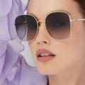 Gucci Accessories | New Gucci Gg1143s 003 Gold Brown Gradient Butterfly Oversized Women Sunglasses | Color: Brown/Gold/Tan | Size: Os