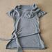 Converse Tops | Converse One Star Gray Short Sleeve Belted Top Cowl Neck | Color: Gray | Size: M