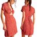 Free People Dresses | Free People Womens Cut Out Floral Mini Dress | Color: Pink/Red | Size: Xl
