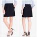 J. Crew Skirts | J Crew Black Linen Blend Elastic Waist Scalloped Hem Mini Sidewalk Skirt Size 8 | Color: Black | Size: 8
