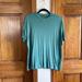 American Eagle Outfitters Tops | American Eagle Mock Neck Teal Layering Tee Size Xl | Color: Blue/Green | Size: Xl