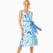 Lilly Pulitzer Dresses | Lilly Pulitzer Shaylee Stretch Midi Wrap Dress White Shell Beach Medium 8 | Color: Blue/Purple | Size: 8