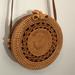 Urban Outfitters Bags | Boho Wicker Rattan Circle Purse Tan Crossbody Bag | Color: Brown/Tan | Size: Os