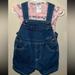 Carhartt One Pieces | Euc Carharrt Baby Girl’s Denim Overalls & Onesie Set Size 18 Months With Snaps | Color: Blue | Size: 18mb