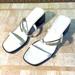 Gucci Shoes | Gucci Womens 37 White High Heel Sandal Vintage 80s Luxury Shoes Euc | Color: Silver/White | Size: 37