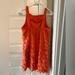 Anthropologie Dresses | Anthropologie Fringed Textured Lilly Dress | Color: Orange/Red | Size: Xs