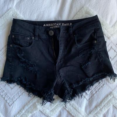 American Eagle Outfitters Shorts | Black Festival Hi-Rise Shorts | Color: Black | Size: 2
