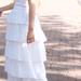 Free People Dresses | Free People Nwot White Ruffle Maxi Dress Size Small Beachy Maxi Ruched Top | Color: White | Size: S