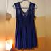 Free People Dresses | Free People Flirty Lace Sapphire Dress | Color: Blue | Size: L