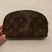 Louis Vuitton Bags | Louis Vuitton Signature Leather Small Makeup Bag, Used But Not For Makeup. | Color: Brown | Size: Os