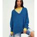 Free People Sweaters | Free People Brookside Tunic Oversized Sweater Blue Sz L | Color: Blue | Size: L