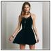 Free People Dresses | Free People Nightshade Velvet Mini Dress Small | Color: Black | Size: S