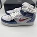 Nike Shoes | Nike - Air Force 1 Mid Qs - White/University Red/Midnight Navy/ Original Nikes | Color: Red/White | Size: 14