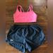 Under Armour Shorts | Athleta + Under Armor Athletic Set | Color: Black/Pink | Size: M