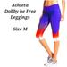 Athleta Pants & Jumpsuits | Athleta Dobby Be Free Leggings | Athleta Leggings | Athleta Capri | Leggings | M | Color: Orange/Purple | Size: M