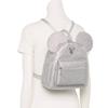 Disney Bags | Disney’s Mickey Mouse Glam Silver Metallic Mini Backpack | Color: Silver | Size: Os