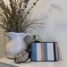 Coach Bags | Coach Leather Multi- Stripe Wallet | Color: Blue/Cream | Size: Os