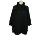 J. Crew Sweaters | J. Crew Turtleneck Black Knit Cotton Poncho Sweater Relaxed Fit. | Color: Black | Size: L